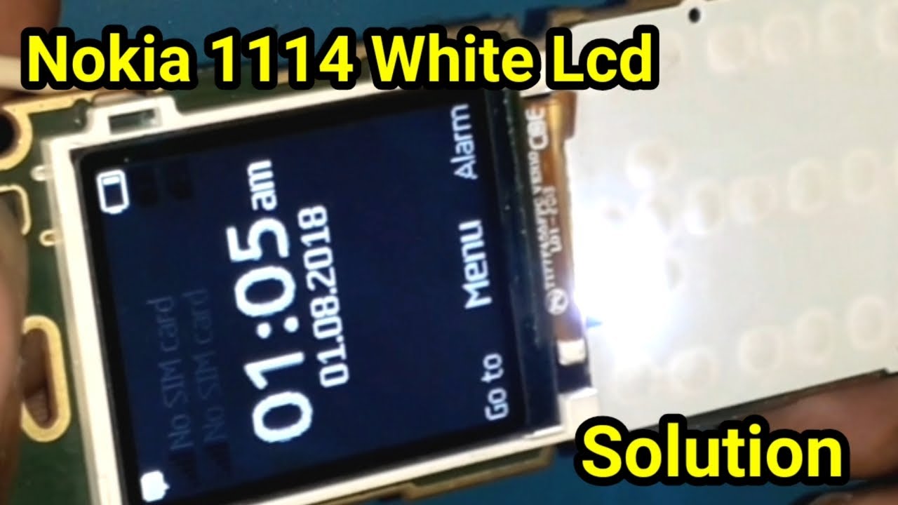 Nokia ta 1114 Lcd White Problem Solution, Nokia 106 White Display Problem Jumper Solution
