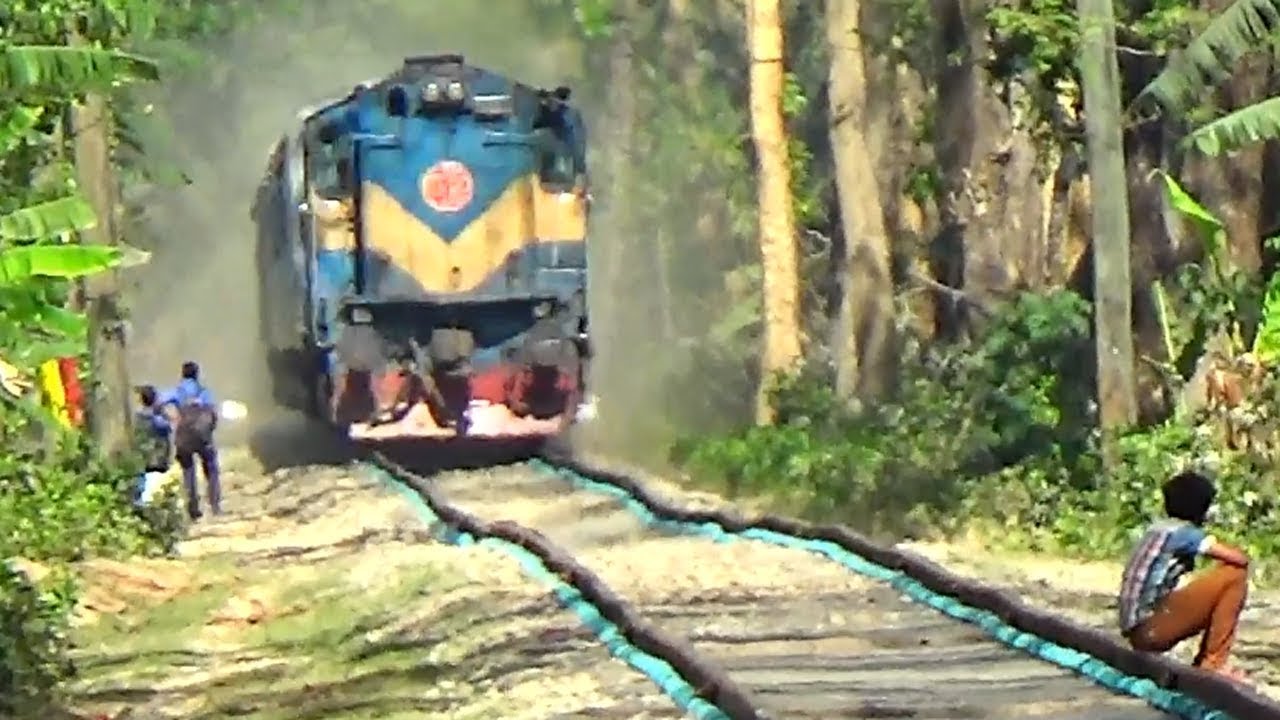 Bandhan Express: Khulna to Kolkata Return Train Moving Fast in Jessore, Bangladesh.
