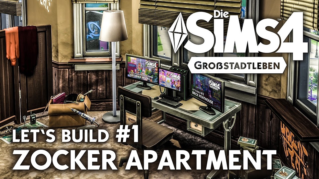Die Sims 4 Gro&szlig;stadtleben Apartment bauen | Zocker H&ouml;hle #1: Ganz sch&ouml;n sch&auml;big (deutsch)