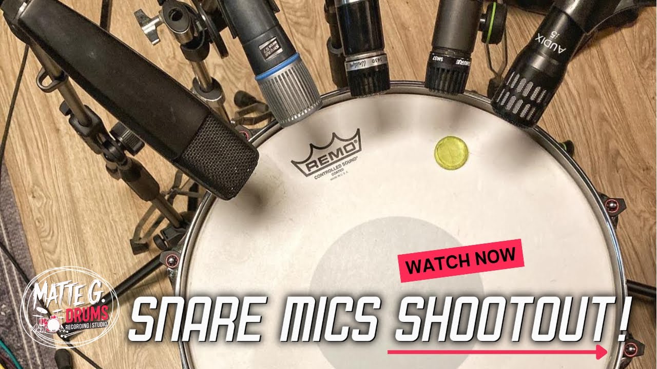 SNARE MICS SHOOTOUT! Sennheiser MD421 - Shure Beta57 - Shure 545D - Shure SM57 - Audix i5