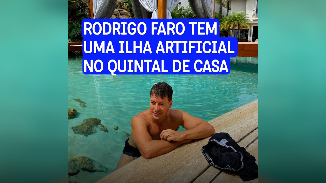 Conheça a ilha artificial no quintal de Rodrigo Faro
