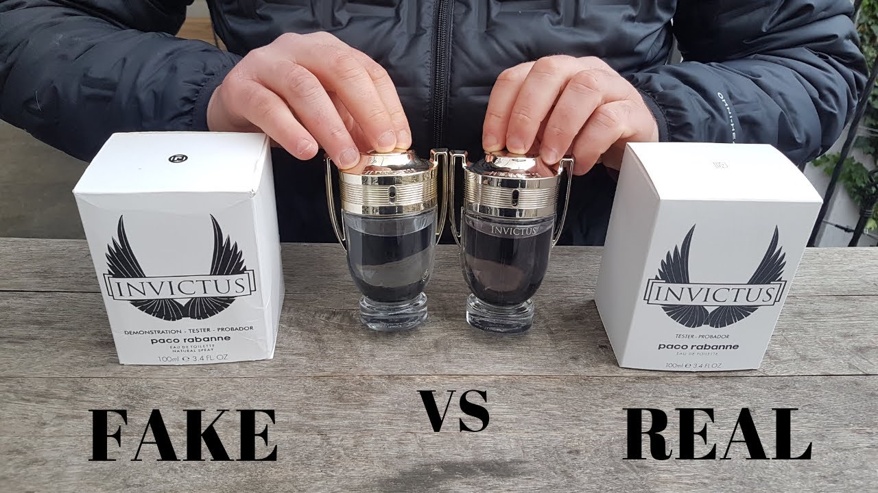 Fake vs Real Paco Rabanne Invictus Tester Perfume 100 ml