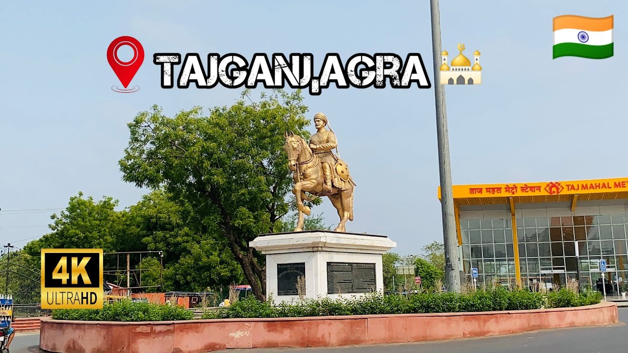 INDIA 4K Walking Tour Agra City 2024 || Taj Mahal Metro Station, Tajganj, Agra 4K Walking Tour 2024