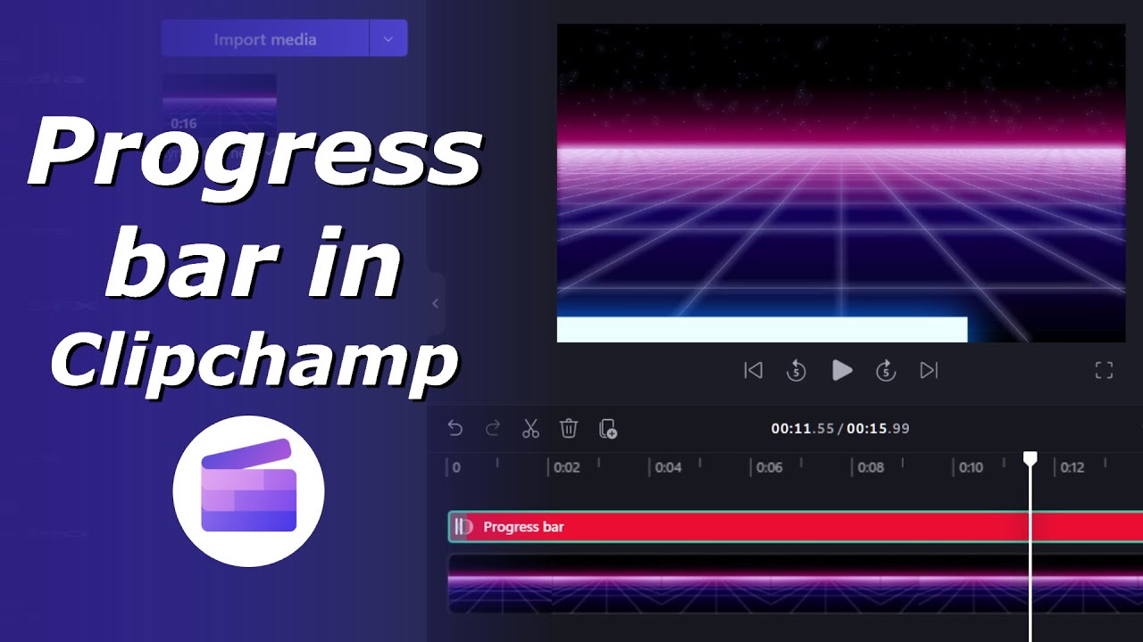 Add progress bar to video in Clipchamp
