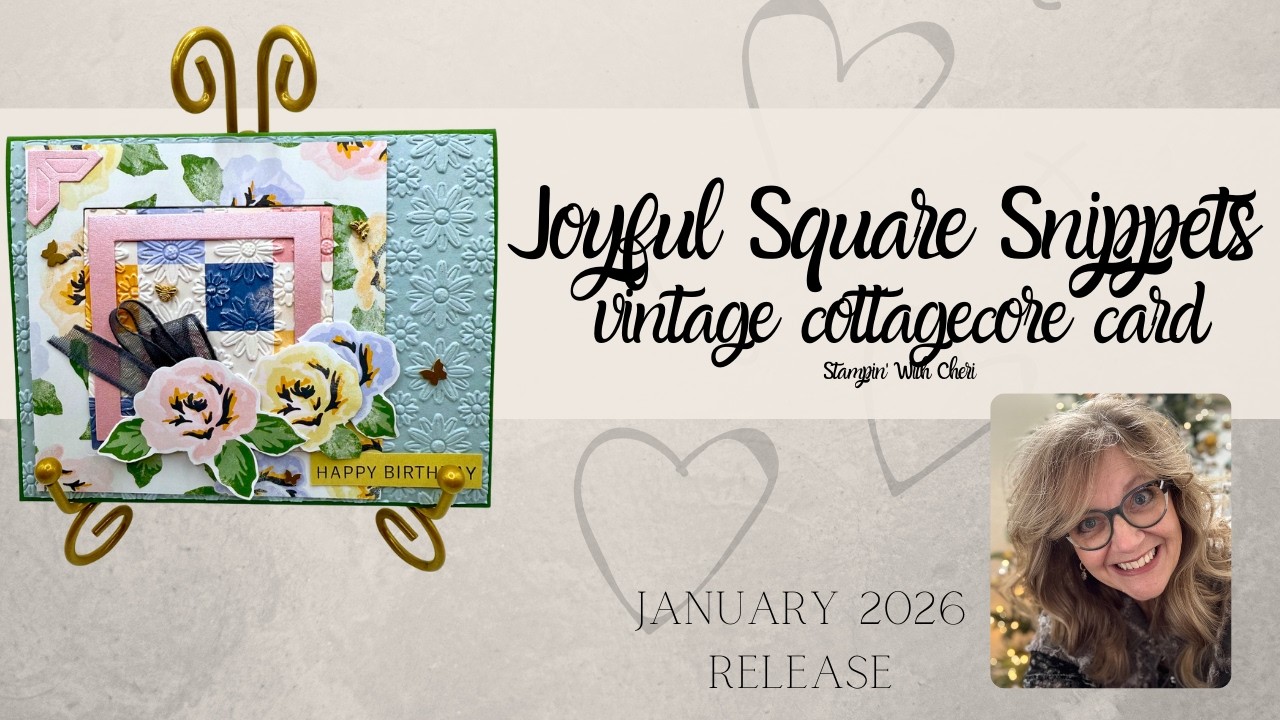 Square Snippets Vintage Cottagecore Card Stampin' Up!
