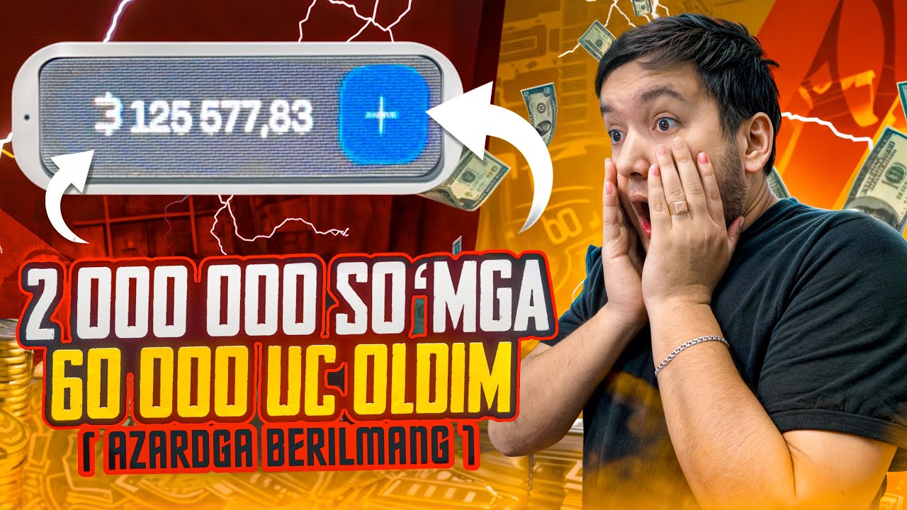 2 000 000 so'mga 60 000 uc  oldim  { bu azardmi }😱