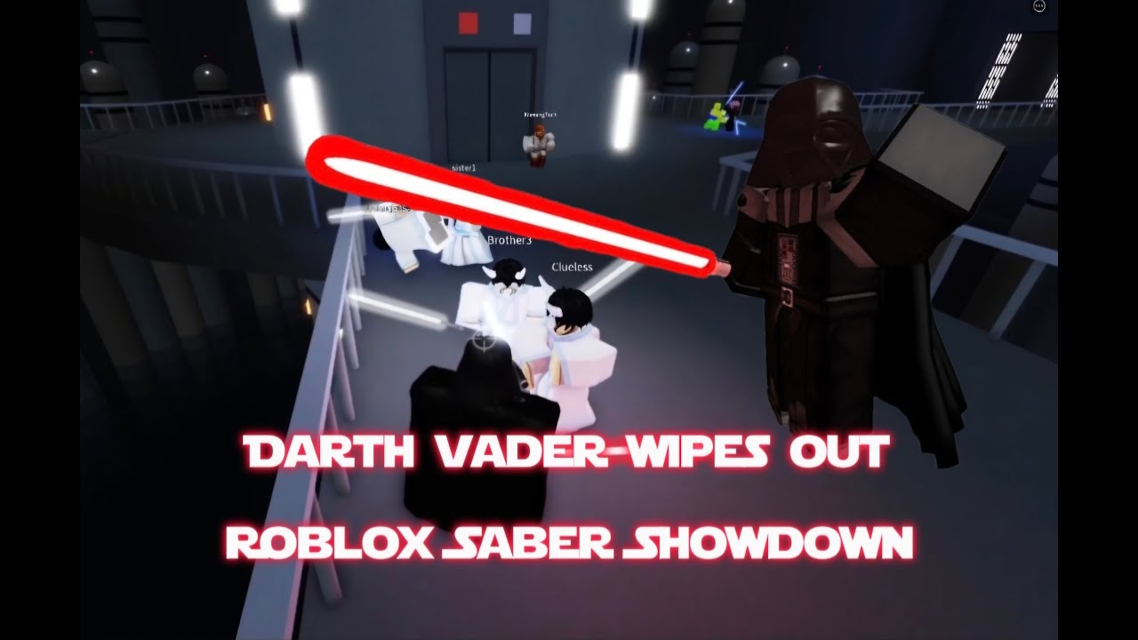 Darth Vader vs Roblox Saber Showdown 😈