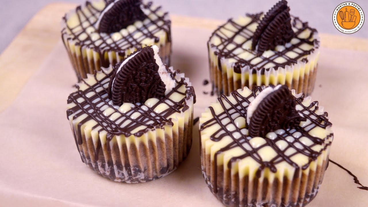Oreo Cheesecakes | Cupcake Size Cheesecakes | Ep. 108 | Mortar and Pastry