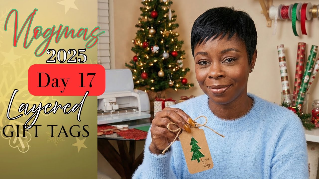 🎁 DIY Layered Gift Tag | Easy Cardstock Craft Tutorial|CRICUT MAKER