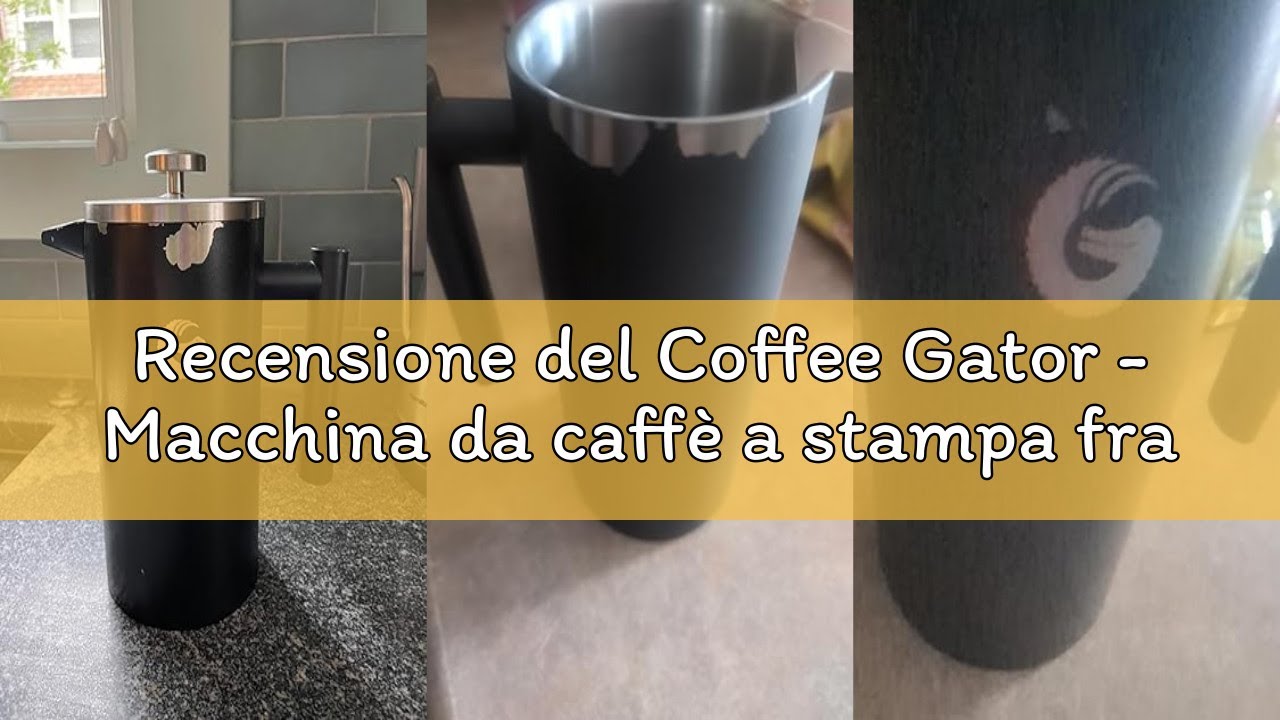 Recensione del Coffee Gator - Macchina da caffè a stampa francese, isolata, in acciaio inox, manuale