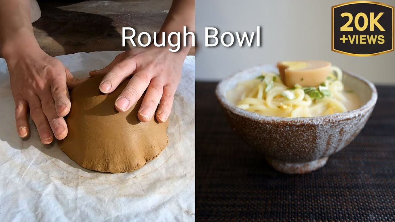 판 밀어서 투박한 그릇 만들기 Making a Rough Bowl by Rolling a Clay Slap