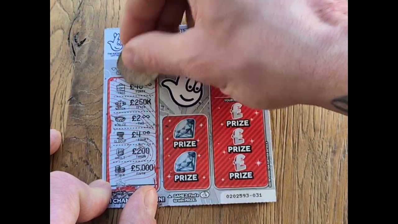 National lottery scratch cards road to 250.000 £