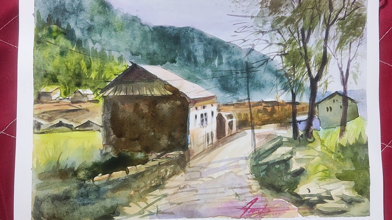 Watercolor painting #viralshort #drawing #painting #drawing #viral #artist #watercolorpainting 