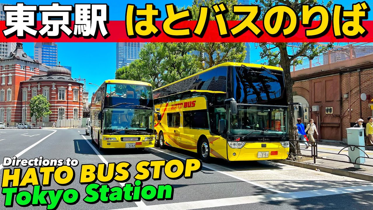 🚌【4K】東京駅はとバスのりばへご案内【行き方/アクセス/はとバス観光/東京駅】Guide to the Tokyo Station Hato Bus stop.TOKYO Travel