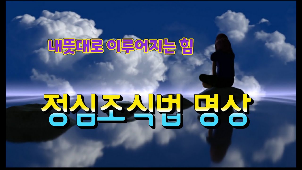 정심조식법 명상