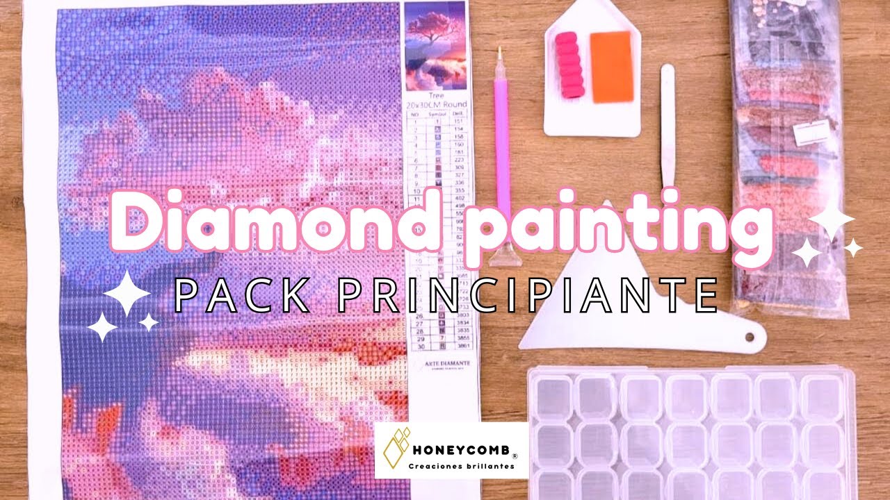 Pack principiante Arte Diamante - Diamond painting - Kit completo + accesorios 💎