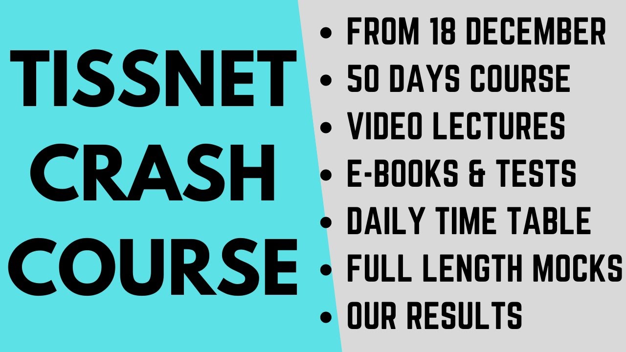 TISS crash course from 18 Dec: Video classes, Practice books, TISS mocks, Demo lectures, our results