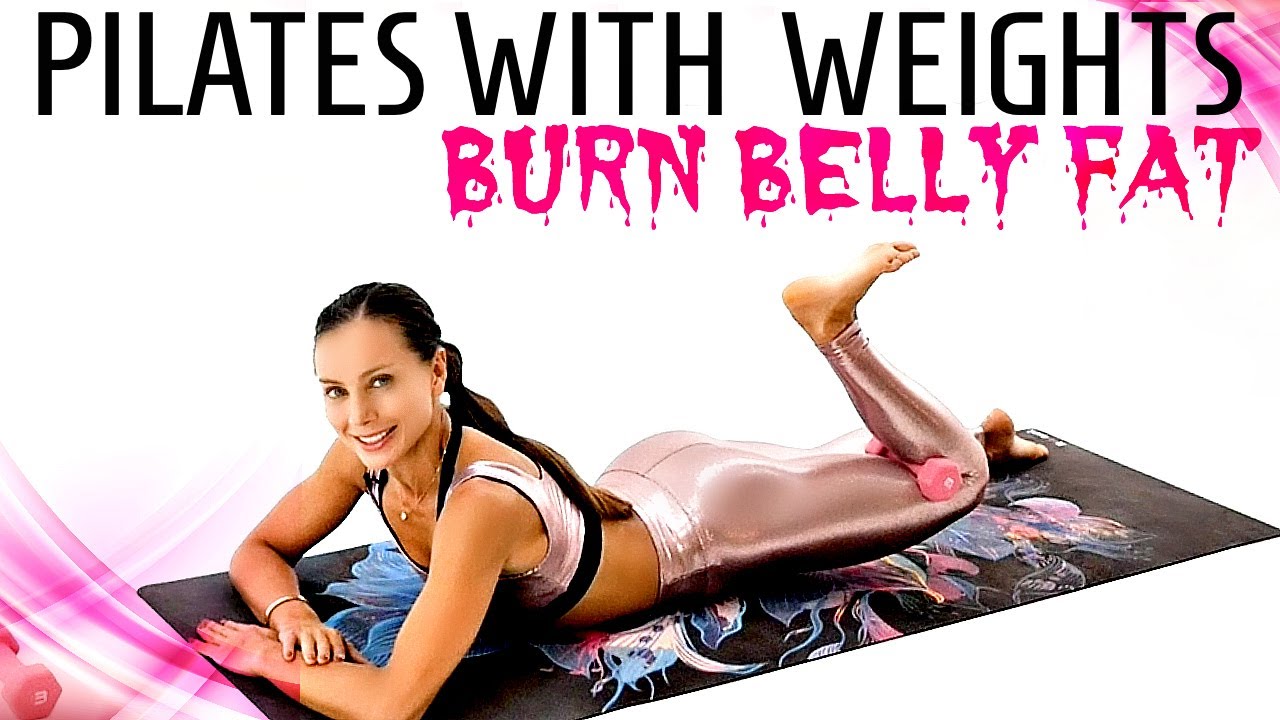 40 MIN FULL BODY PILATES WITH WEIGHTS | BURN BELLY FAT