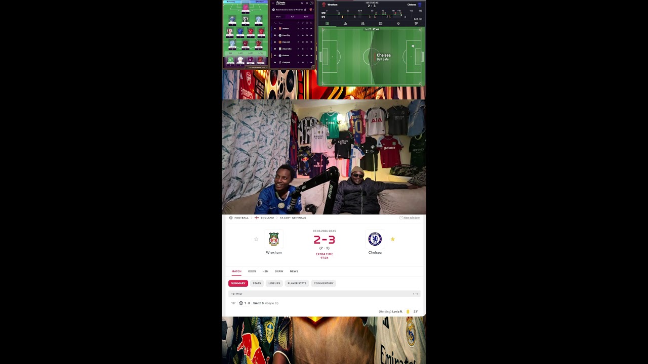 FACUP: Wrexham VS Chelsea | Watchalong Match Reactions| 1/8 finals (Portrait)