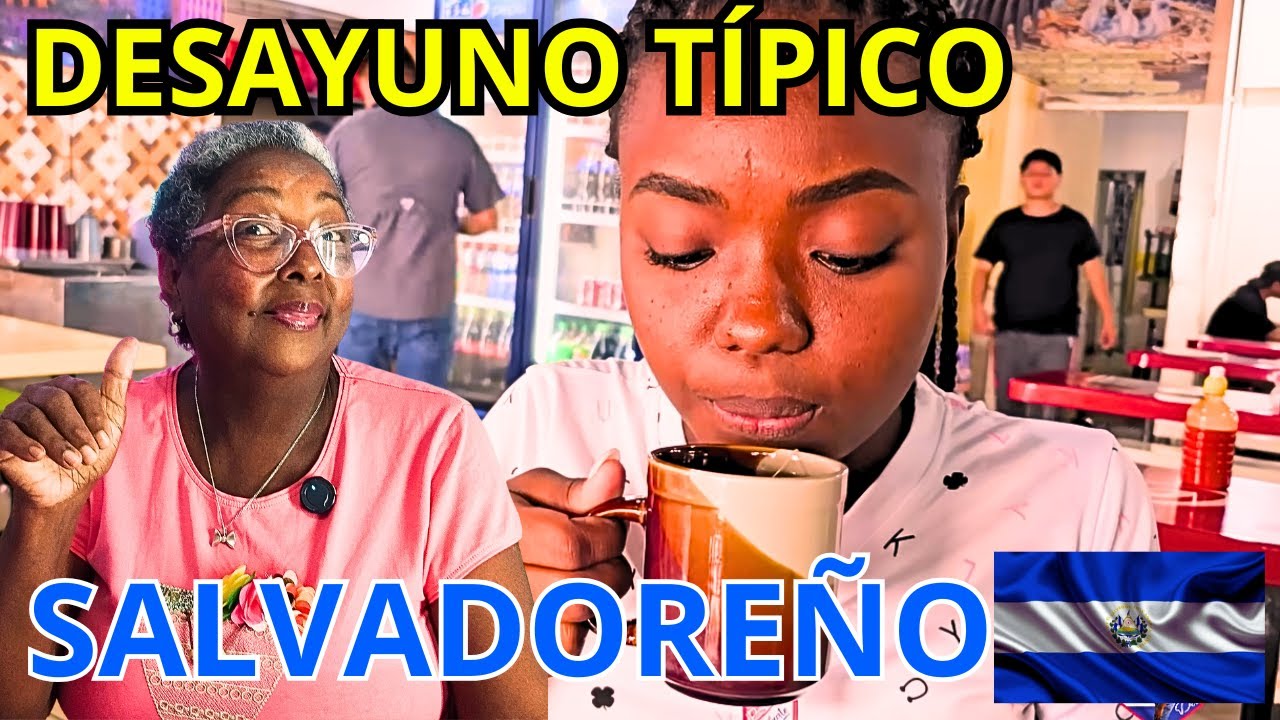 🇨🇺Cubanas_prueban_desayuno_típico_Salvadoreño_y_por_primera_vez_SOPA_de_GALLINA🇸🇻🫣_cubana reacciona