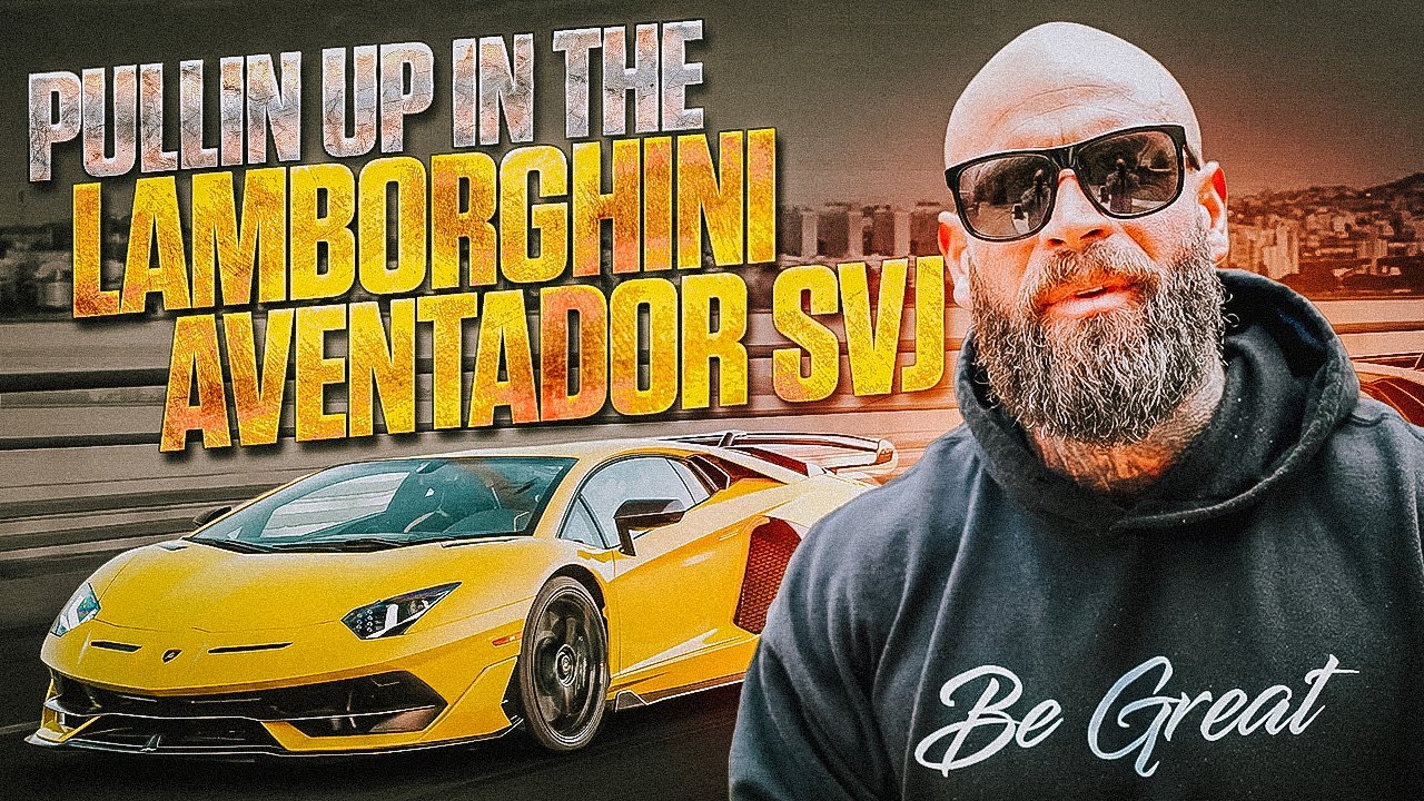 Pullin up in the Lamborghini Aventador SVJ