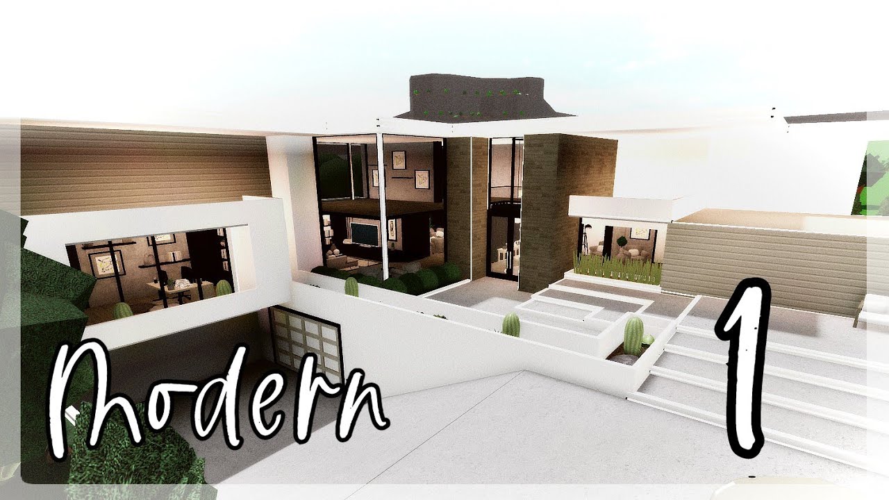 Bloxburg | No Large Plot Modern House | Part 1 | Exterior | ROBLOX
