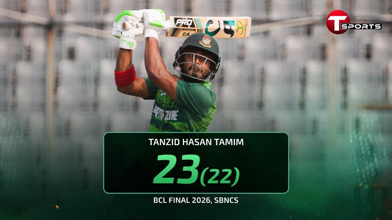 Tanzid Hasan batting innings against Central Zone | Final | Bangladesh Cricket League | T Sports