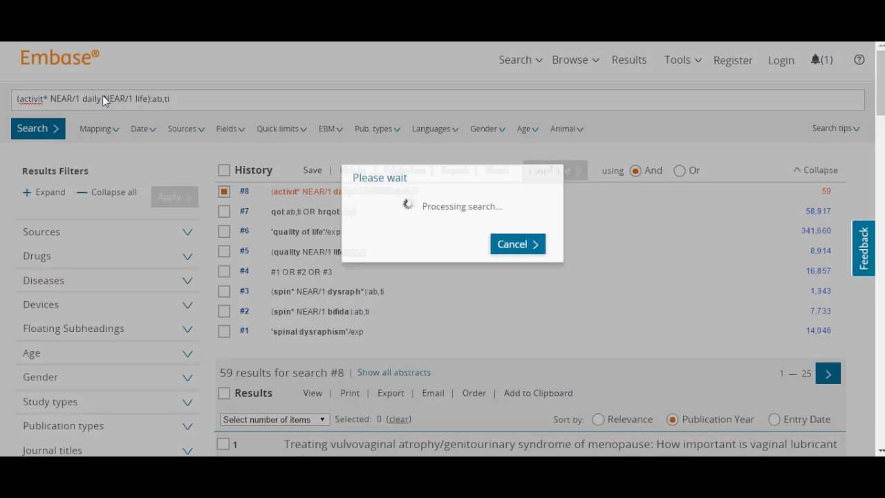 Searching Embase systematically