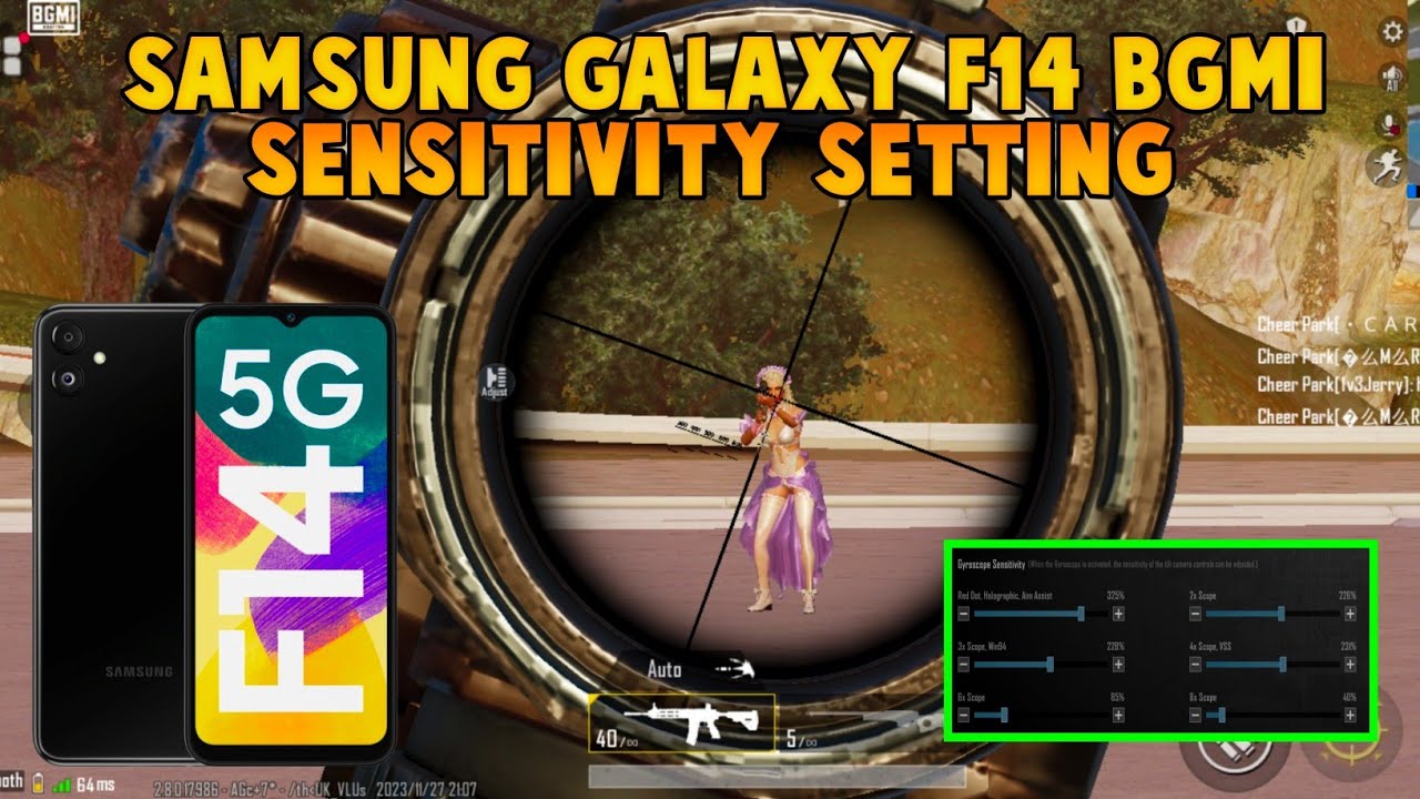 SAMSUNG GALAXY F14 BGMI SENSITIVITY SETTING || SAMSUNG GALAXY F14 PUBG SENSITIVITY SETTING || BGMI