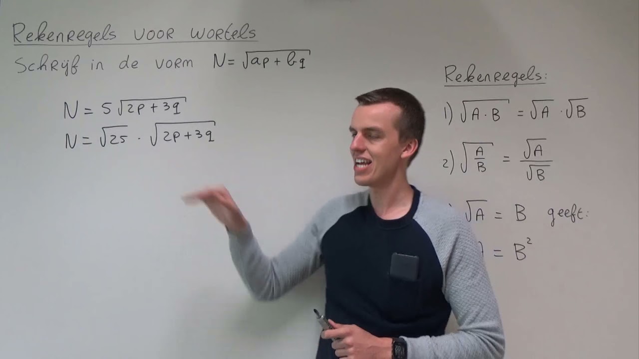 Rekenregels voor wortels (HAVO wiskunde A)
