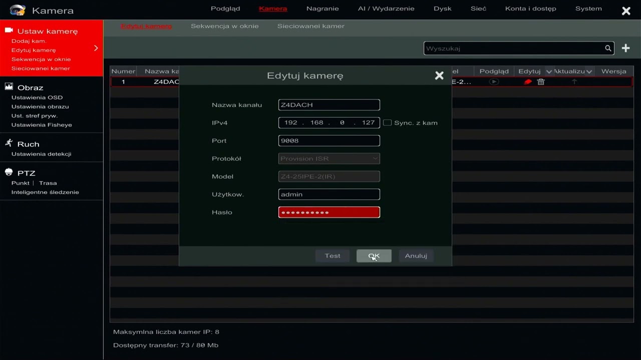 Provision-ISR | Funkcja szybkiego dodawania kamer w rejestratorach Provision-ISR