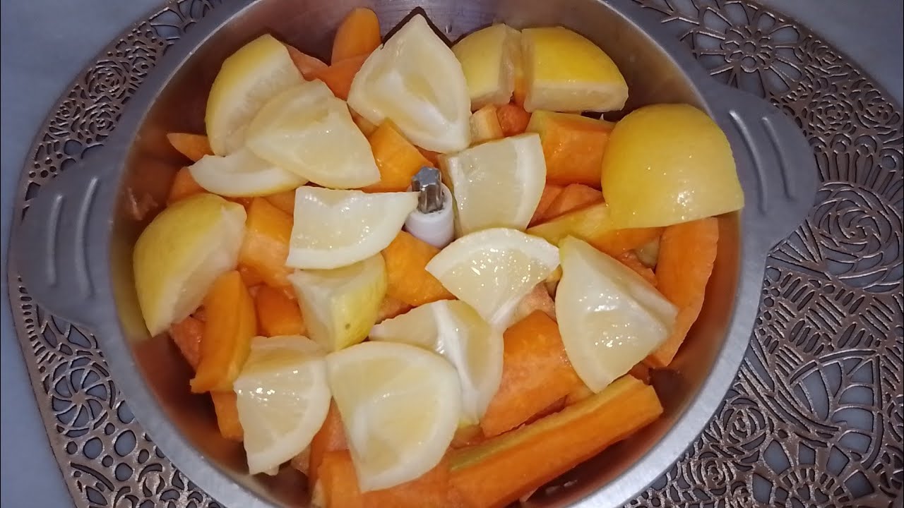 عندك أشوار  في الدار 🏠  جزر 🥕 ليمون🍋 جبتلك طريقة عمل مركز الجزر كيلو جزر  يخرجلك 7 ليترات عصير مغذي