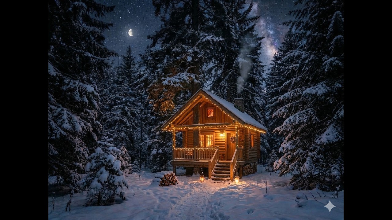 Cozy Treehouse Night ❄️ Warm Inside, Cold Wind Outside | Lofi Chill to Sleep & Unwind