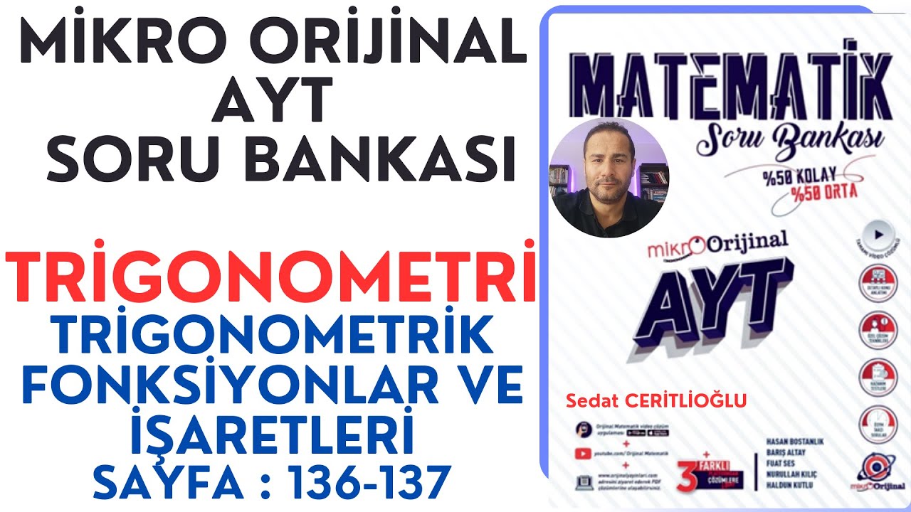 TRİGONOMETRİ | MİKRO AYT SORU BANKASI SYF:136-137 | #orijinalmatematik #mikroorijinal# yks2024