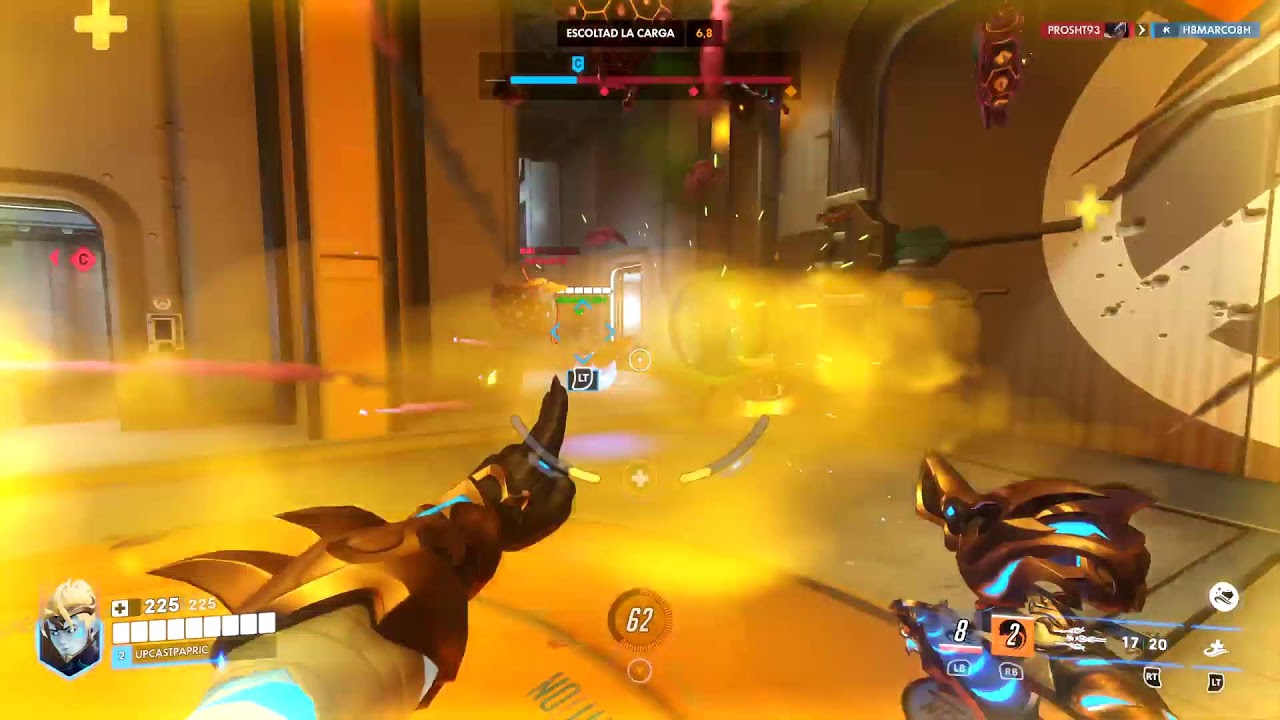 Jugando en escuadron de Carmenchu a Overwatch