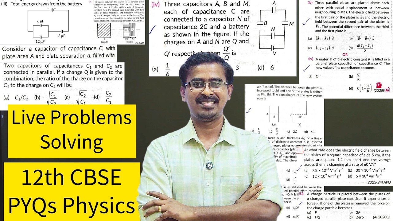 🔴 #8 CH 2 Electric potential and capacitance BOARD EXAM PYQs QUESTIONS Physics |  CBSE Class 12