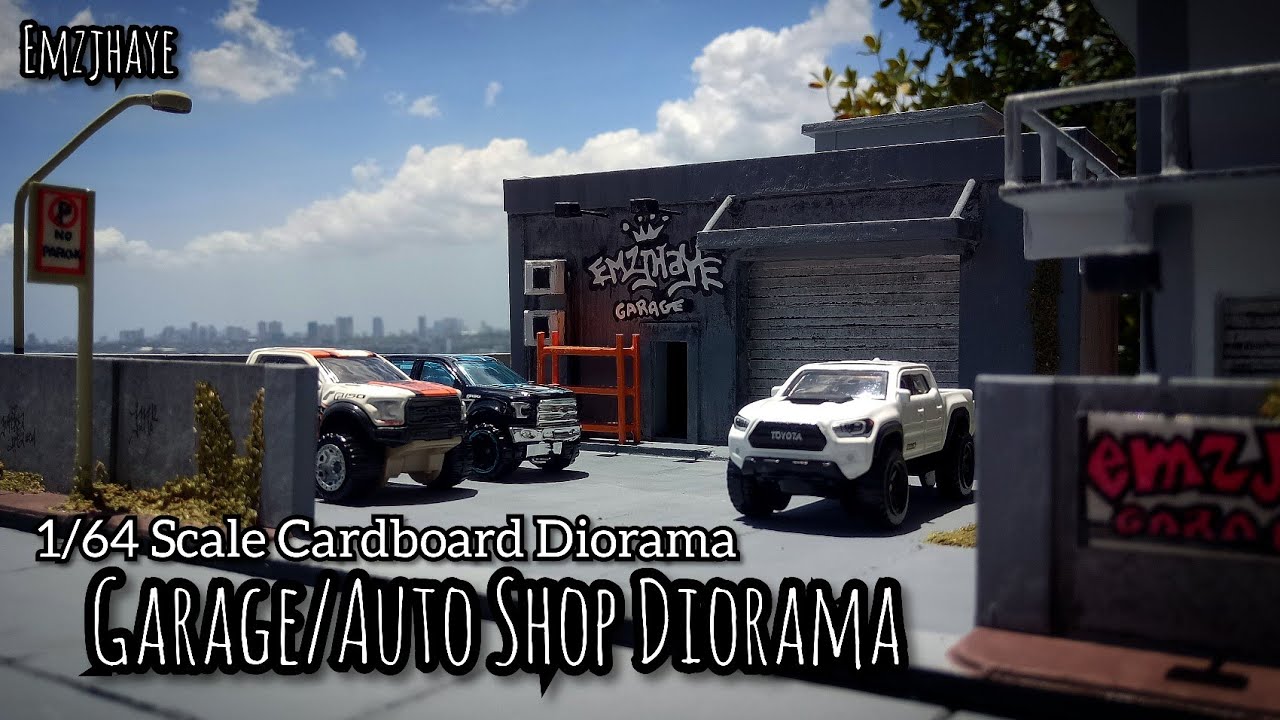 How to make 1/64 Cardboard Garage Diorama