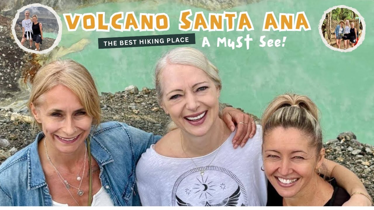 My First Relative Visiting El Salvador.  Hiking Volcano Santa Ana With My Cousin and Her Friend.