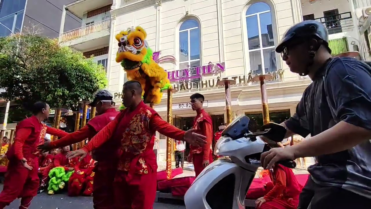 Nhơn Nghĩa Đường nhảy mai hoa thung đẹp mắt. #liondance #lansurong 