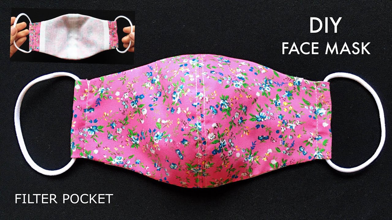 DIY Face Mask With Filter Pocket Create Easy Pattern From Dish Sewing Tutorial / Good DIY