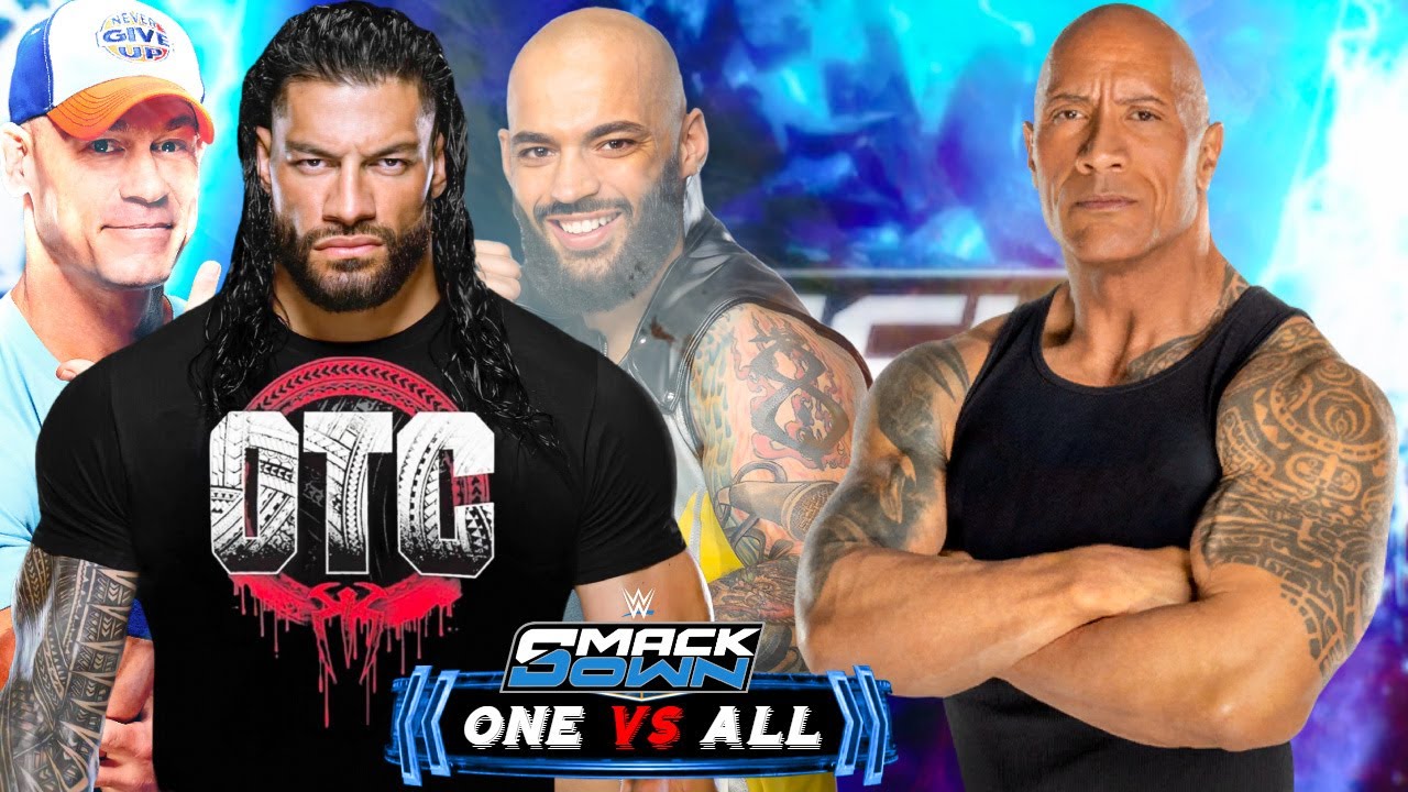 The Final Boss Rock Vs All ft. Roman Reigns John Cena Ricochet | WWE 2K24