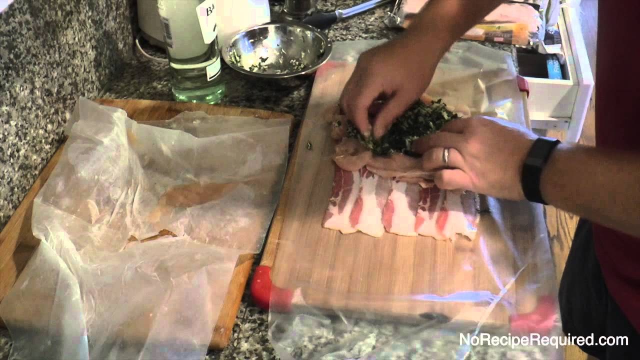 Bacon Wrapped Stuffed Chicken Breast - NoRecipeRequired.com