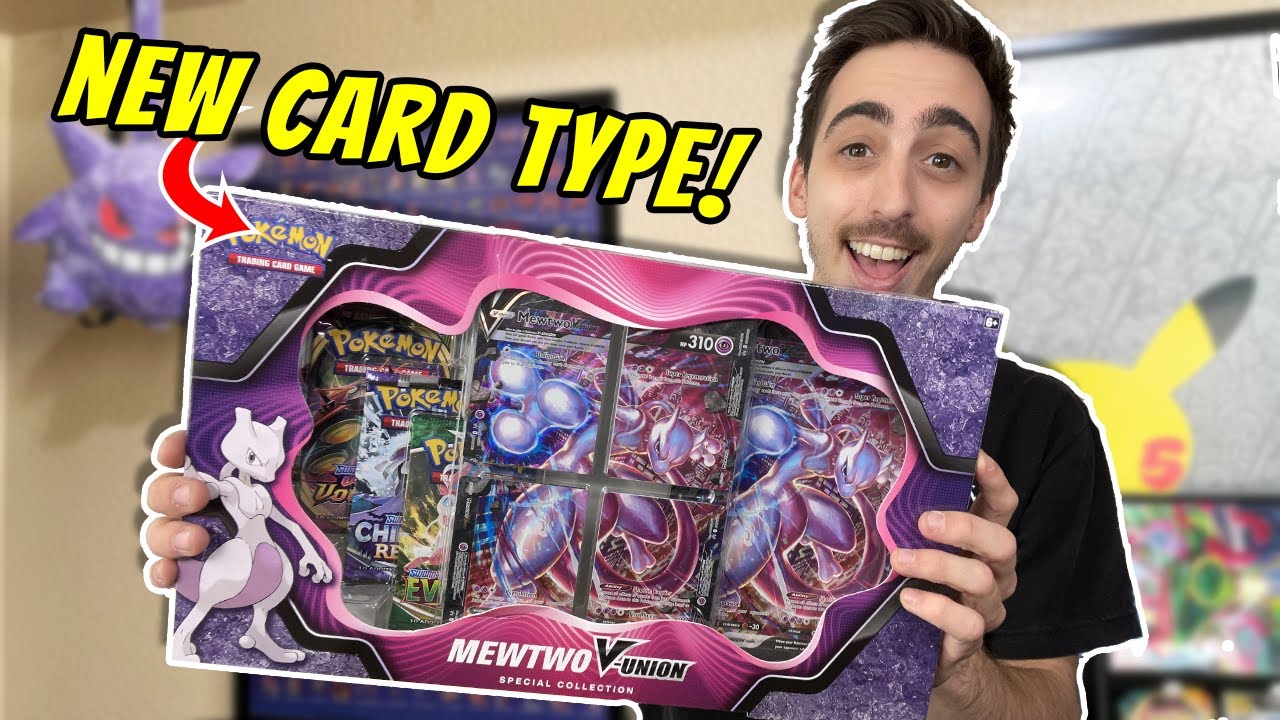 *NEW TYPE of Pokémon Cards* Opening Mewtwo V Union Collection Box!