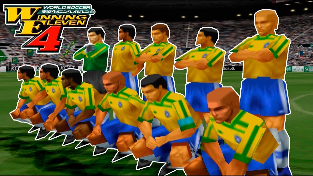 Winning Eleven 4 PS1 - Gols do Meio de Campo, Bicicleta, Falta, Melhores Lances e Gols