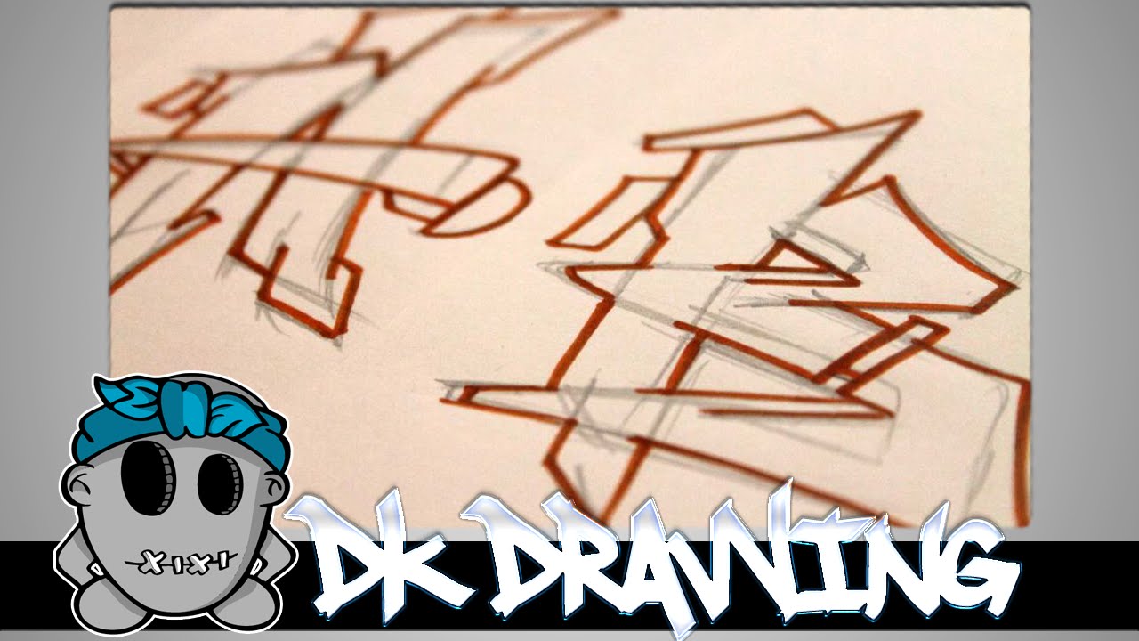 Graffiti Tutorial for beginners - How to draw cool letters A&B