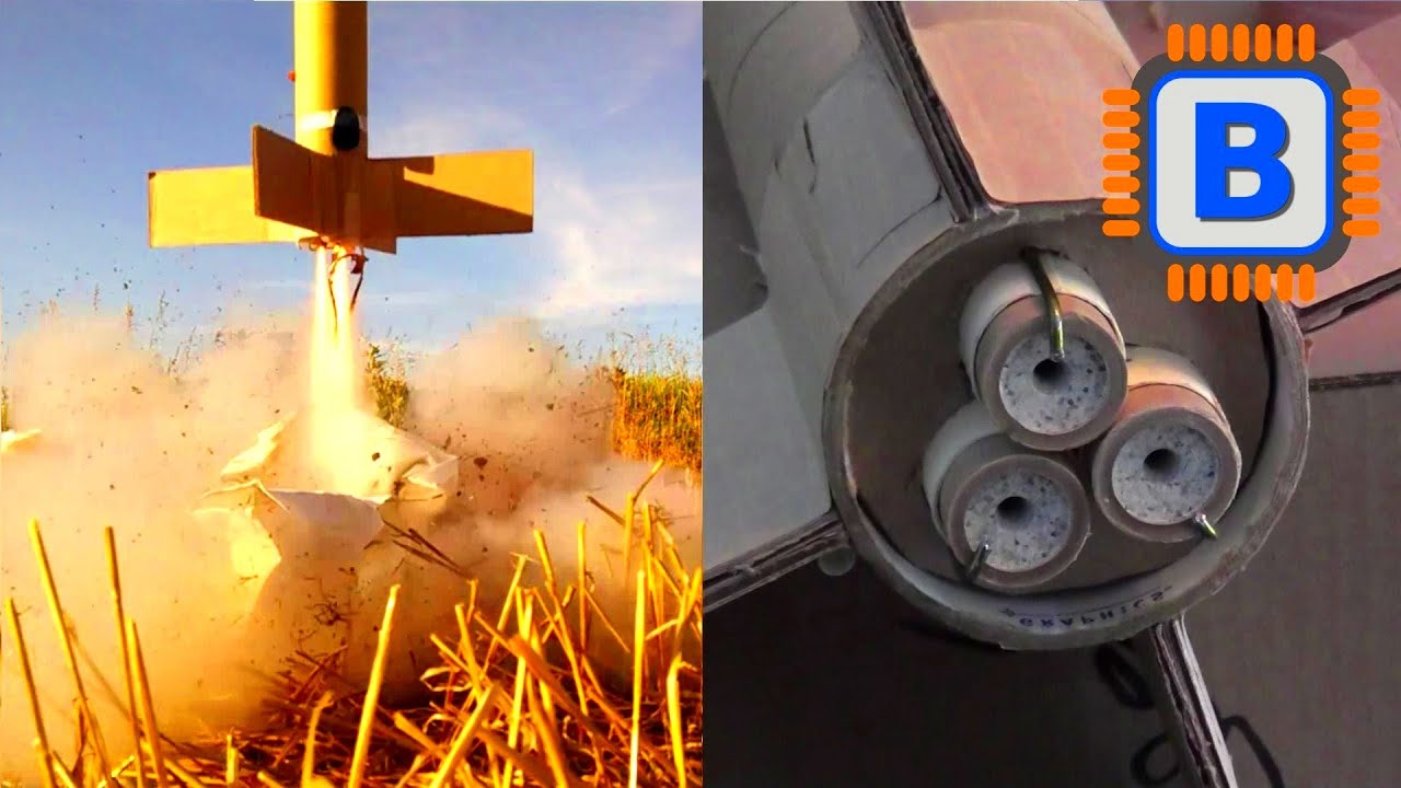 Homemade rocket w/ D engine cluster - build, launch, and crash