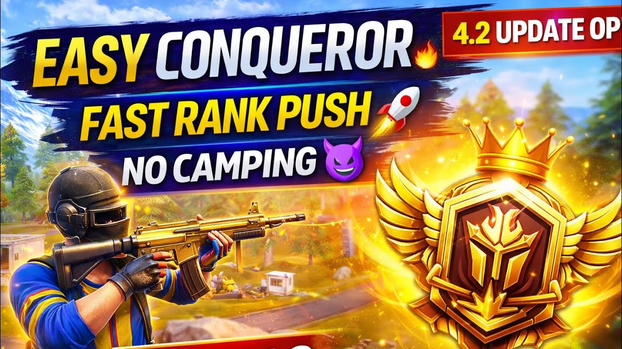 Easy Conqueror Push in 4.2 Update 🔥 | Fast Rank Push Guide | BGMI