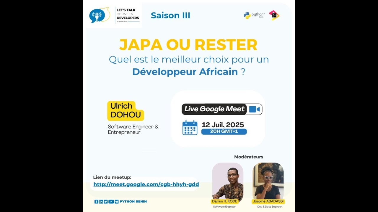 [SaturdayTalk] Japa ou Rester : Quel est le meilleur choix pour un développeur Africain?