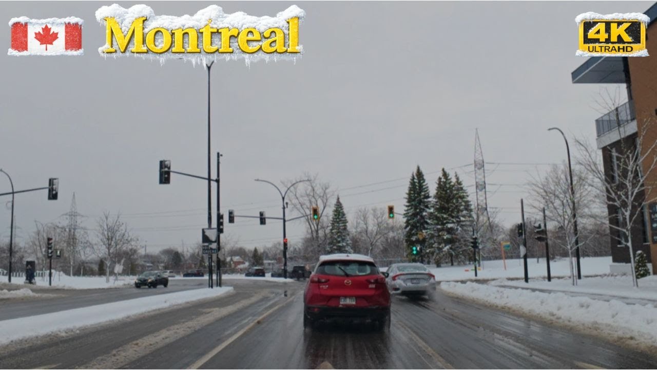 [4K] Snowy Morning Drive in LaSalle, Montreal ❄️ #montreal #snow