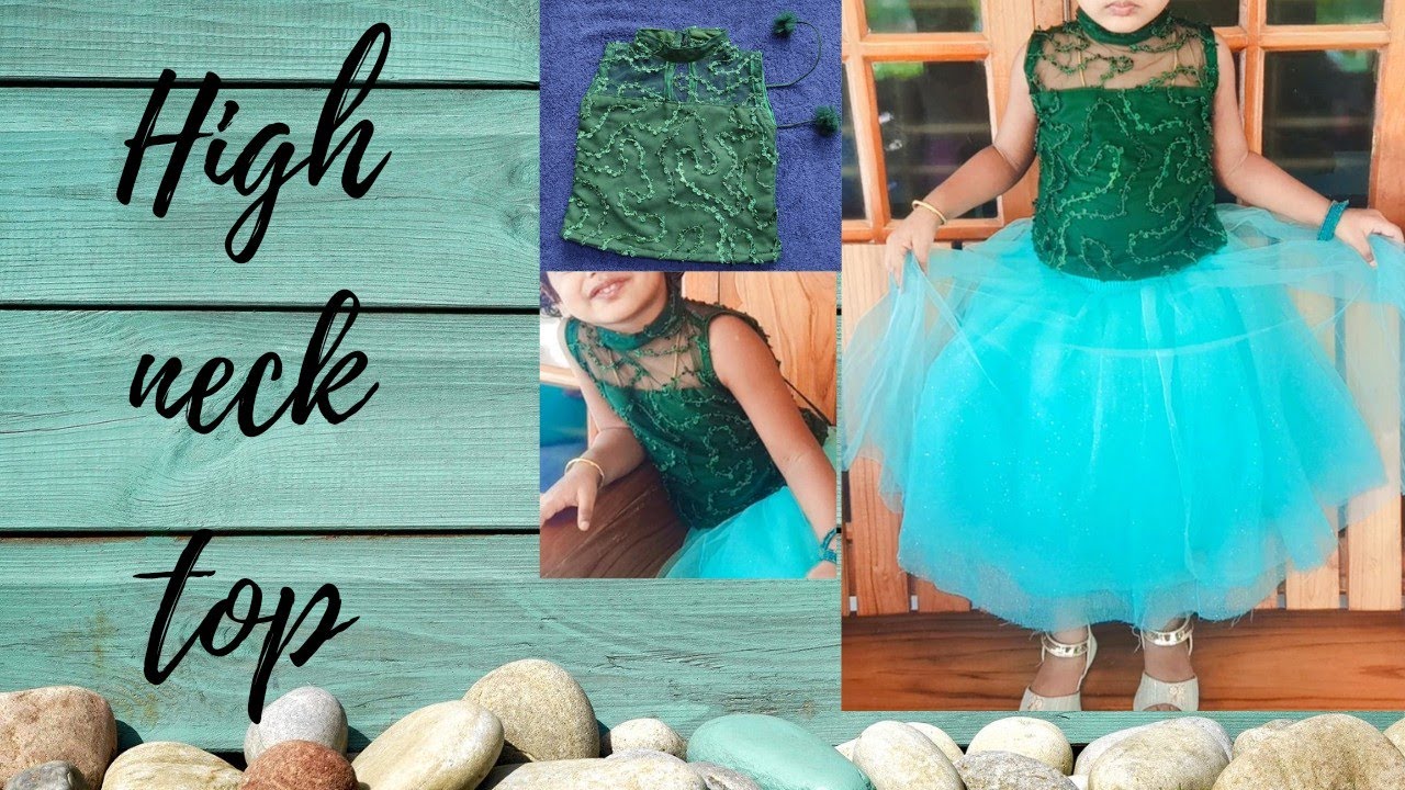 high neck top for  girls| top for skirt| 3 year girls|